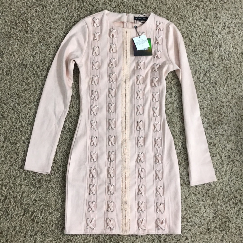 Carli bybel x misguided dress